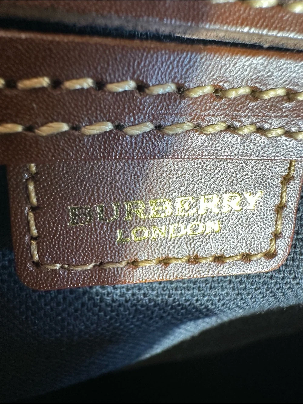 Burberry Brown Leather Logo satchel